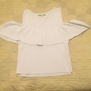 Gianni Bini white ruffle tank top